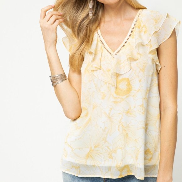 Freesia Flutter Sleeve Blouse - Picture 1 of 7